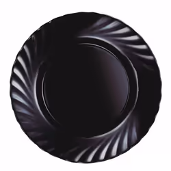 Lot De 6 Assiettes Plates LUMINARC Trianon 24 cm - Noir