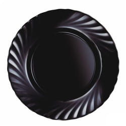 Lot De 6 Assiettes Plates LUMINARC Trianon 24 cm - Noir