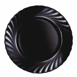 Lot De 6 Assiettes Plates LUMINARC Trianon 24 cm - Noir
