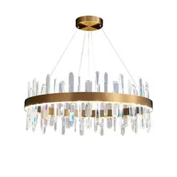 Lustre En Cristal Rond Style Nordique Diamètre 40 cm