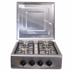 Cuisinière À Gaz Biolux M.5156X - Nombre de feux : 4 - Largeur : 50 cm - Haute qualité sans danger - Facile à utiliser - Dime ...