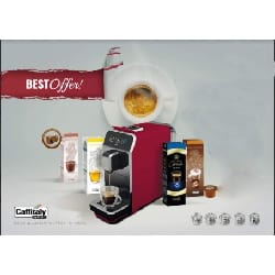 Machine à café CAFFITALY LUNA + 40 Capsules offert -Rouge (S32-R)