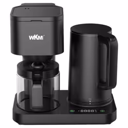 Machine à Café Et Bouilloire 2EN1 WKM - Puissance: 1600 Watts - Capacité de la bouilloire: 1,3 Litre - Capacité de la cafetiè ...