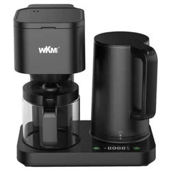 Machine à Café Et Bouilloire 2EN1 WKM 1600W - Noir