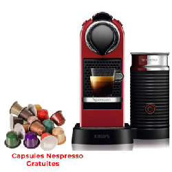 Machine à Café NESPRESSO CITIZ&MILK C123 - Rouge