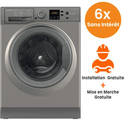 Machine à Laver Frontale Ariston NSWM925CGGMA 9Kg Silver