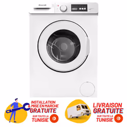Machine à Laver Frontale Brandt BLF742W - Capacité de lavage : 7Kg - Vitesse d'essorage : 1400 tours/min - Nombre de programm ...