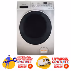Machine à laver DAEWOO Frontale - Capacité de lavage: 11 kg - Essorage: 1200 tr/ min - 6 Programmes - 9 niveaux d'eau - Arrêt ...