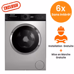 Machine à Laver Frontale Brandt BLF942QSBL - Capacité de lavage : 9 Kg - Vitesse d'essorage : 1400 tr/min - Classe énergétiqu ...