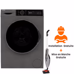 Machine à Laver Frontale Premium - Capacité de lavage : 9Kg - Vitesse d'essorage : 1400 tours/min - Nombre de programmes : 15 ...