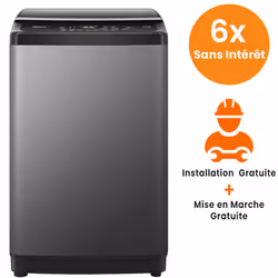 Machine à Laver Top Hisense WTJA1112T - Capacité de lavage : 11 Kg - Vitesse d'essorage: 650 tours/min - Classe Énergétique : ...