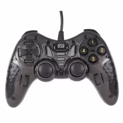 MANETTE USG FILAIRE PC BLACKSTONE USB Plug & play, longueur du cable: 1.8m, 5 touches de fonction spéciales, forme ergonomiq ...