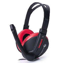 Marvo H8312 écouteur/casque Avec fil Arceau Jouer Noir, Rouge