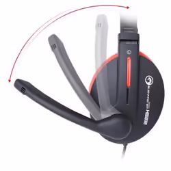 Marvo H8312 écouteur/casque Avec fil Arceau Jouer Noir, Rouge