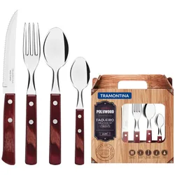 Ménagère Tramontina 24 Pièces Polywood - Rouge