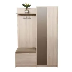 Meuble d'entrée SQUARE CHÊNE BRUT/MOKA SOTUFAB (PC25CB/MK00)