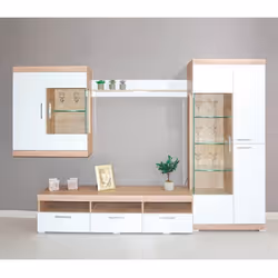 Living Monaco - Haute qualité et design magnifique - Dimensions H:202 cm /L: 315 cm /P: 44 cm - Couleur Denver&Blanc .
