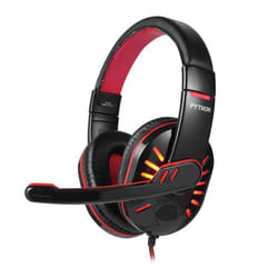 Micro Casque Gamer Filaire ENTER PYTHON - Noir&Rouge
