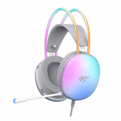 Micro Casque Gamer Filaire HAVIT H2037D - Blanc