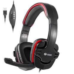 Micro Casque Gamer Filaire ZOOOK STINGRAY - Noir&Rouge