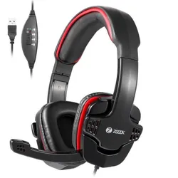 Micro Casque Gamer Filaire ZOOOK STINGRAY - Noir&Rouge