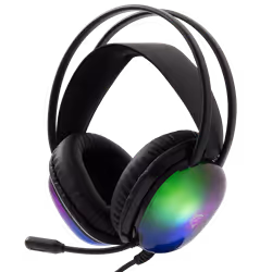 Micro-Casque Gaming Filaire White Shark PEACOCK GH-2444 / RGB / Noir