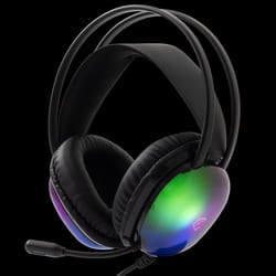 Micro-Casque Gaming Filaire White Shark PEACOCK GH-2444 / RGB / Noir