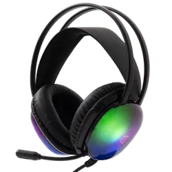 Micro-Casque Gaming Filaire White Shark PEACOCK GH-2444 / RGB / Noir