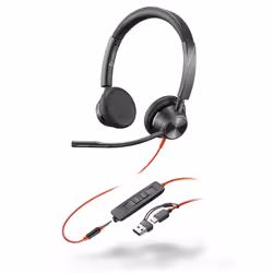 Micro-Casque HP Poly Blackwire 3325 certifié Microsoft Teams