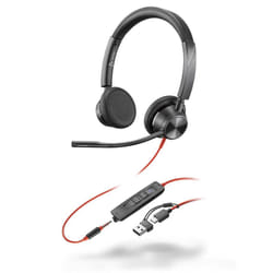 Micro-Casque HP Poly Blackwire 3325 certifié Microsoft Teams