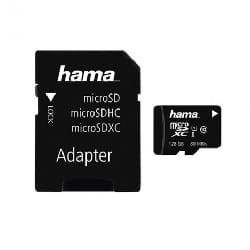 microSDHC 128 Go Classe 10 UHS-I 80 Mo + Adaptateur Hama