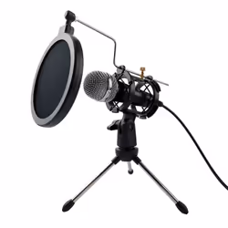 Microphone Gamer VARR Scenic Jack 3.5mm + Filtre anti-pop + Mini trépied - Adaptateur casque/micro 3.5 mm - Panier De Choc -  ...