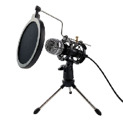 Microphone Gamer VARR Scenic Jack 3.5mm Avec Accessoires - Noir