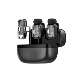 Microphone sans fil WiWU professionnel pour smartphones - Noir