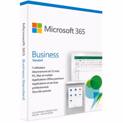 Microsoft Office 365 Business Standard Licence: 1 utilisateur (une seule licence couvrant les applications Office installées ...