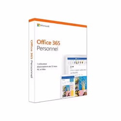 Microsoft Office 365 Personnel - Licence pour 1 utilisateur PC ou Mac + 1 tablette - Abonnement 1 an - Langue: Français - 1 T ...