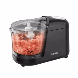 Mini Hachoir DECAKILA - Capacité : 0,35 Litre - Puissance : 100 W - Lame en acier inoxydable - Bol transparent - Pieds antidé ...