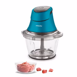 Mini Hachoir Électrique NEWSTAR - Puissance : 600 Watts - Capacité : 1 Litre -  Fonction par : Impulsion sur bouton d'activat ...