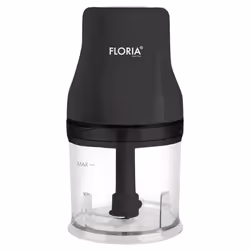 Mini Hachoir FLORIA - Puissance: 200 Watts - Capacité: 0.5 Litre - Capacité de travail: 0.36 Litre - Nombre de vitesse: 1 vit ...