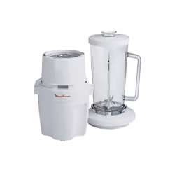 Hachoir Moulinette avec Blender - Puissance : 700W - Capacité : 200 g - Blender 1.25 L - 1 vitesse - Couteau démontable - Poi ...
