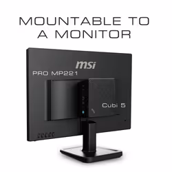 Mini PC Noir MSI Cubi 936 i3-10110U 2,1GHz - Ordinateur de Bureau Compact et Économique
