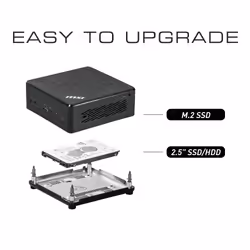 Mini PC Noir MSI Cubi 936 i3-10110U 2,1GHz - Ordinateur de Bureau Compact et Économique - Vue supplémentaire 8