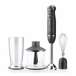 Mixeur 3 en 1 Westinghouse - Mixeur plongeant + Hachoir + Batteur - Puissance: 500 W - 5 vitesses + Turbo - Capacité bécher:  ...