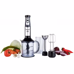 Mixeur Plongeant 3En1 ARNICA Diva - Puissance: 1200 Watts - Nombre de vitesses: 2 Vitesses - Capacité de Bol: 1.2 litre - Fon ...