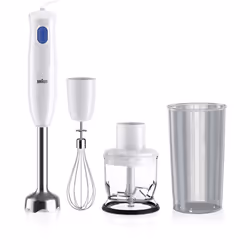 Mixeur Plongeant 2EN1 BRAUN - Puissance: 450 Watts - Capacité gobelet: 600 ml - Capacité bol hachoir: 350ml - Nombre de vites ...