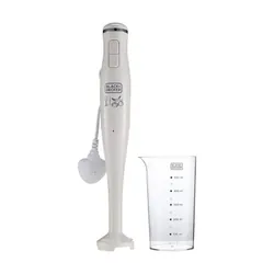 Mixeur Plongeant BLACK&DECKER SB2500-B / 300 Watts / Blanc