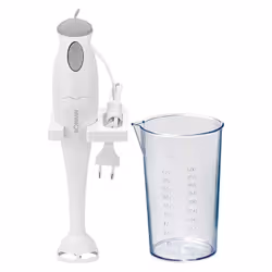 Mixeur Plongeant Bomann - Puissance 180W - Capacité Bol 0.5L - Bouton Marche/Arrêt - Alimentation 230 V, 50 Hz - Anneau de su ...
