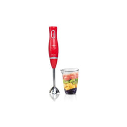 Mixeur Plongeant Puissant 600ml - 1700W Rouge avec Doseur Intégré