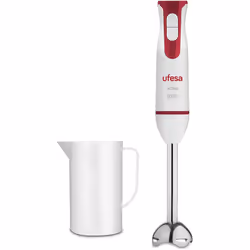 Mixeur plongeant UFESA BP4551 - Puissance 600W - Fonction Turbo - Pied acier inoxydable - 2 lames de haute efficacité - Desig ...