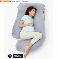 Momcozy Coussin de grossesse et allaitement bleu